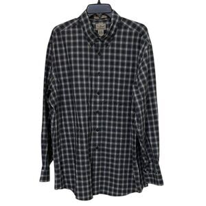 L.L. Bean Green Plaid Button Down Wrinkle Resistant Shirt Mens Size Extra Large